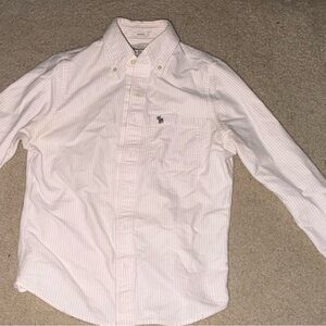Men's Pink and White Striped Oxford Button Down Shirt Mens small muscle